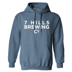 7 Hills Brewing Unisex Fleece Hooded Sweatshirt-Indigo