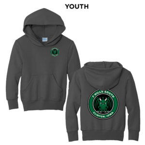 7 Hills Brewing Youth Fleece Hooded Sweatshirt-Charcoal