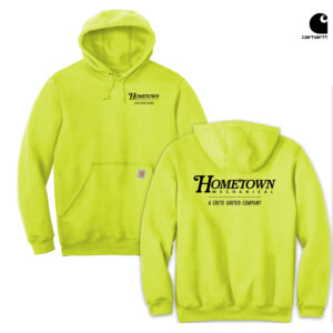 Hometown Carhartt Adult Midweight Hooded Sweatshirt-Brite lime