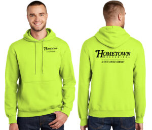 Hometown Unisex Ultimate Pullover hooded sweatshirt-Safety Green