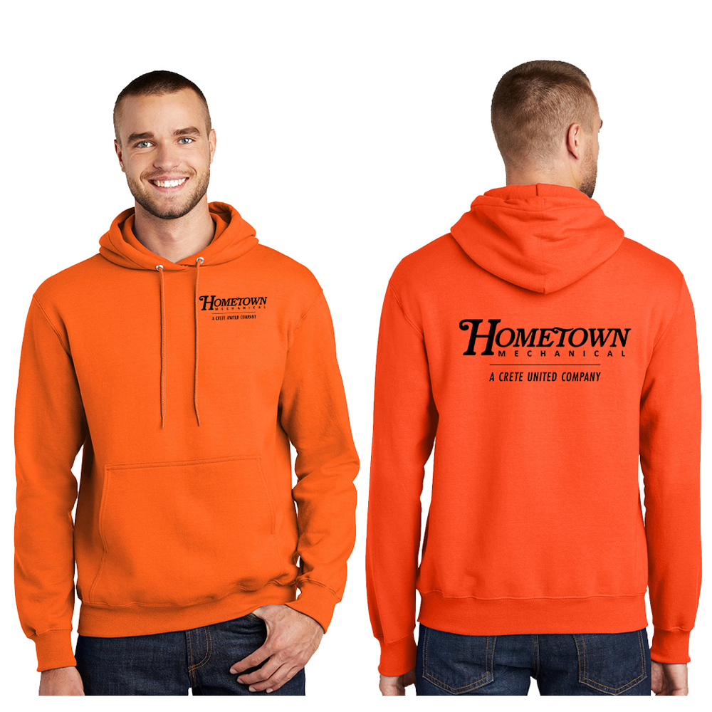 Hometown Unisex Ultimate Pullover hooded sweatshirt-Safety Orange
