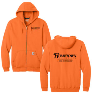 Hometown Carhartt Midweight Hooded Zip Front Sweatshirt Unisex-Brite Orange