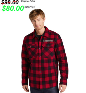 Hometown Eddie Bauer Woodland Men Shirt Jacket-Radish Black