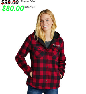 Hometown Eddie Bauer Ladies Woodland Shirt Jacket-Radish Black (XL is sold out)