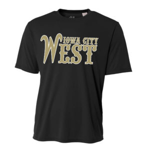 West Baseball Adult Cooling Performance Tshirt -Black