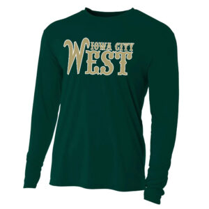 West Baseball Adult Cooling Performance long sleeve Crew Tee-Forest