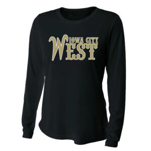 West Baseball Women Long Sleeve Performance Crew-Black