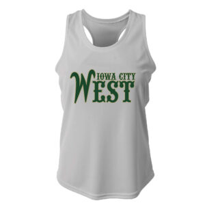 West Baseball Women’s Performance Athletic Racerback tank-Silver