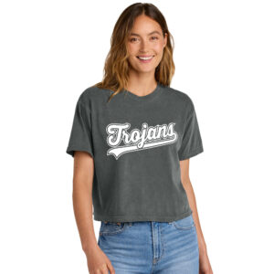 West Baseball Comfort Colors Women’s Heaveweight Boxy Fit Slightly Cropped T-Shirt-Pepper