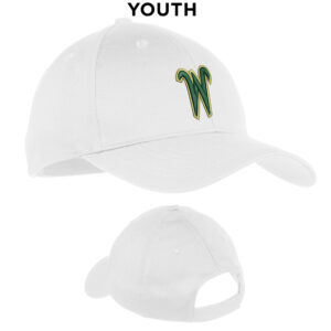 West Baseball Youth Six-Panel Twill Cap-White