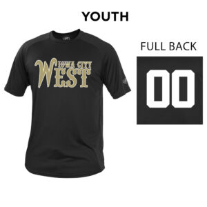 West Baseball Rawlings YOUTH Crew Neck Tech Tee-Black