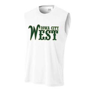 West Baseball A4 Cooling Performance Sleevless T-White