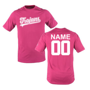 West Baseball Rawlings Crew Neck Tech Tee-Pink