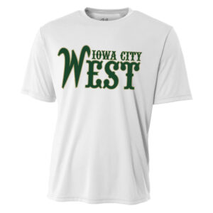 West Baseball Adult Cooling Performance Tshirt-White