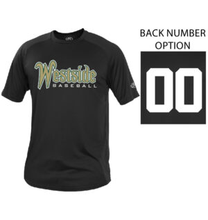 West Baseball Rawlings Crew Neck Tech Tee-Black