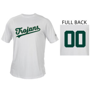 West Baseball Rawlings Crew Neck Tech Tee-White