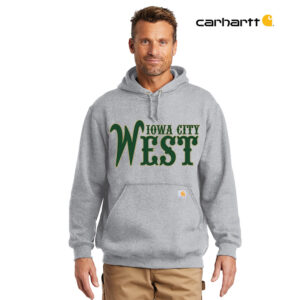 West Baseball Carhartt Men Midweight Hooded Sweatshirt-Heather Grey