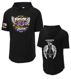 Jackson Sport Tek Men PosiCharge Triblend Wicking Short Sleeve Hoodie-Black