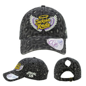 Jackson Infinity Her Women’s Garment-Washed Fashion Print Cap – HATTIE-Black Leopard