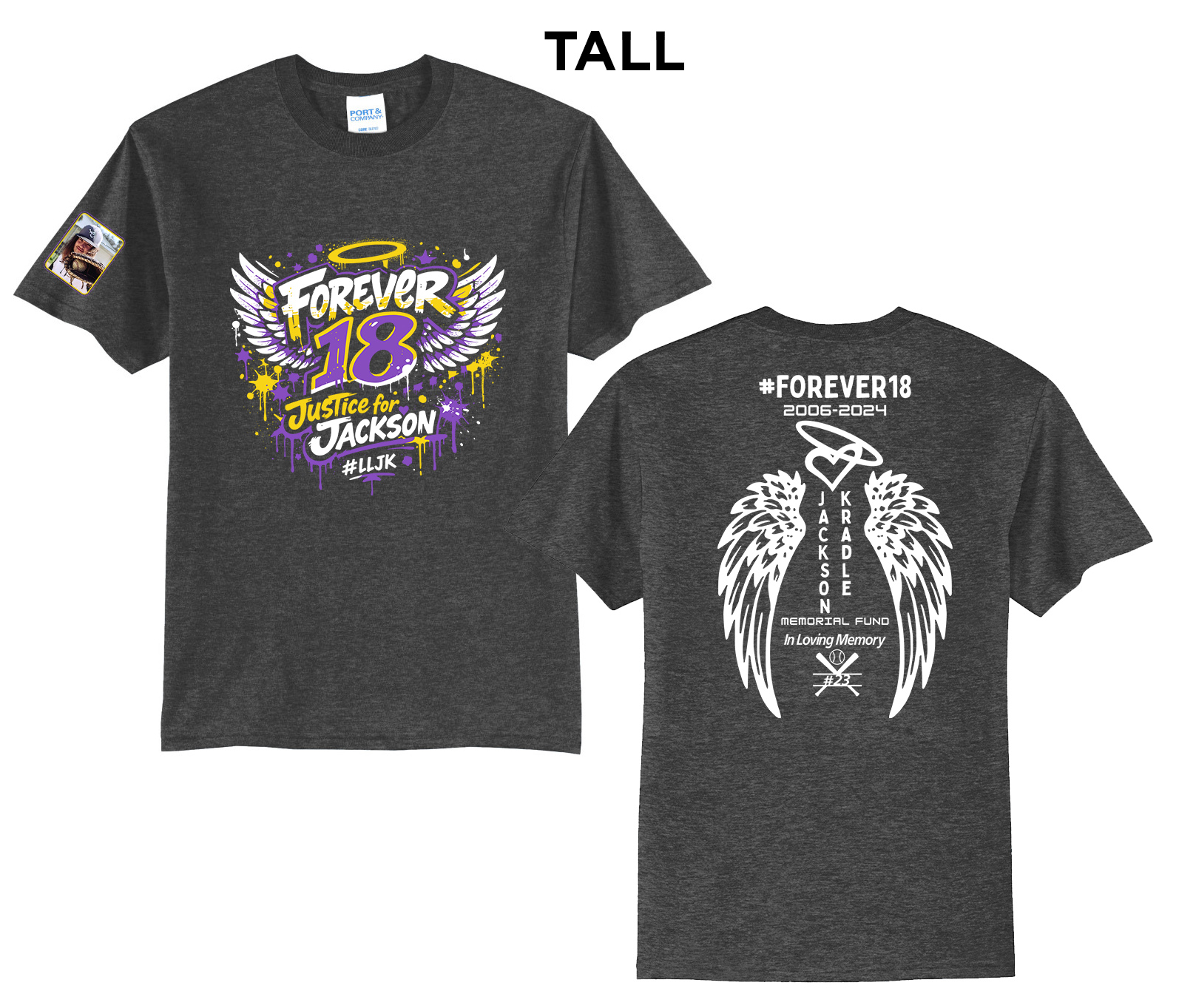 Jackson Tall Short Sleeve Tee-Dark Heather Grey