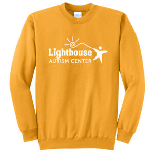 Lighthouse Autism Center Unisex Fleece Crewneck Sweatshirt-Gold