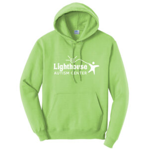 Lighthouse Autism Center Unisex Fleece Hooded Sweatshirt-Lime