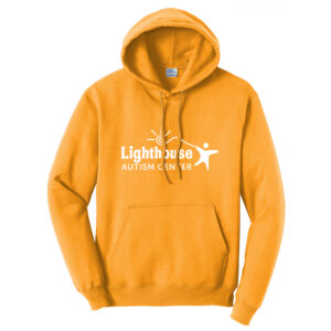 Lighthouse Autism Center Unisex Fleece Hooded Sweatshirt-Gold