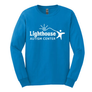 Lighthouse Autism Center Unisex Cotton Long Sleeve Tee-Sapphire