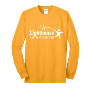 Lighthouse Autism Center Unisex Cotton Long Sleeve Tee-Gold