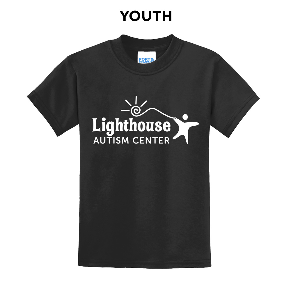 Lighthouse Autism Center Youth Short Sleeve Tee-Black