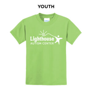 Lighthouse Autism Center  Youth Short Sleeve Tee-Lime