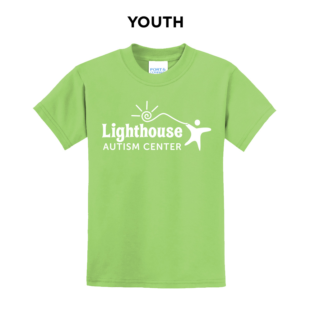 Lighthouse Autism Center Youth Short Sleeve Tee-Lime