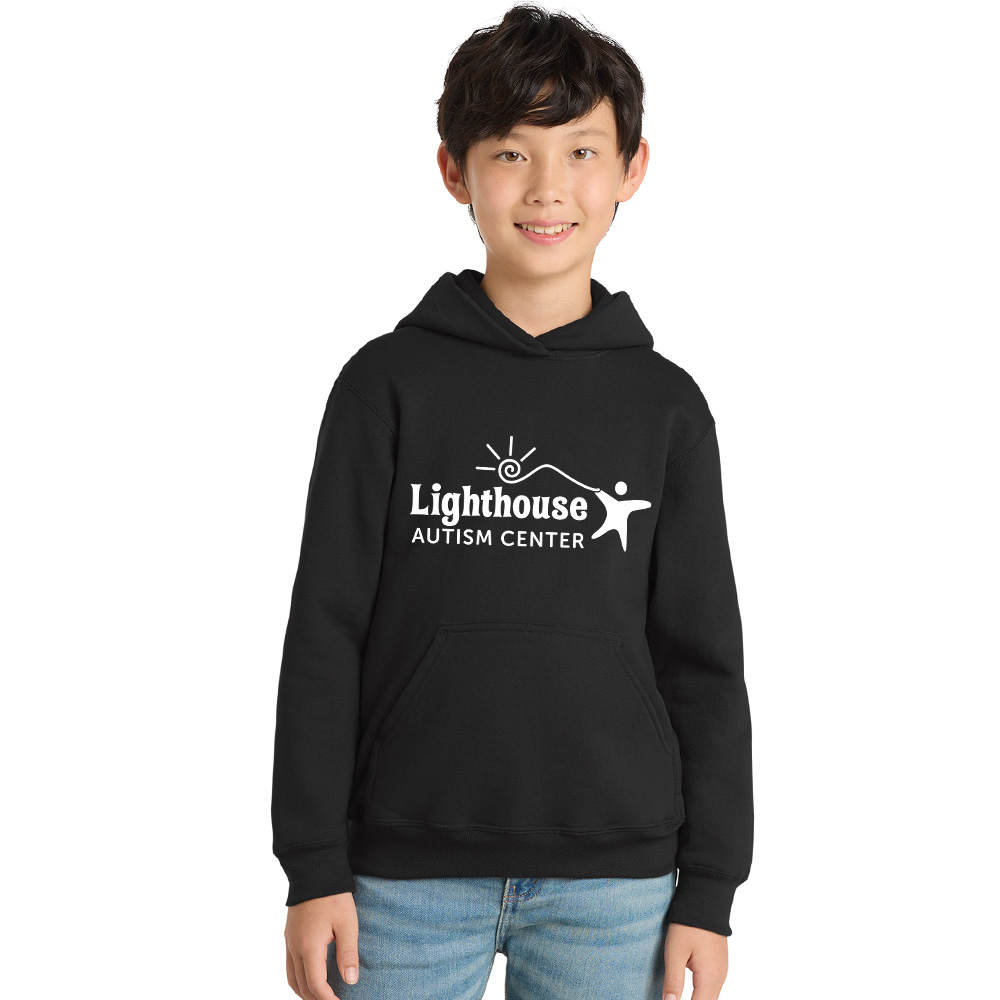 Lighthouse Autism Center Youth Fleece Hooded Sweatshirt-Black
