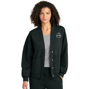 LYB OGIO Women’s Transcend Cardigan w/hidden snaps-Blacktop