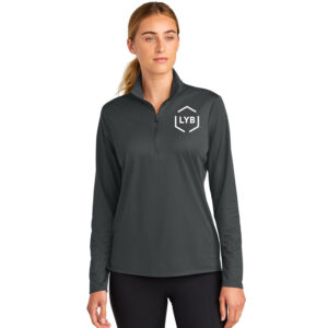 LYB Sport-Tek Women’s Micropique Sport-Wick 1/4-Zip-Iron Grey