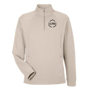 LYB North End Men’s Rhythm Waffle Quarter-Zip Pullover-Oatmeal