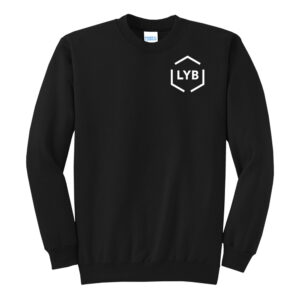 LYB Unisex Fleece Crewneck Sweatshirt-Black