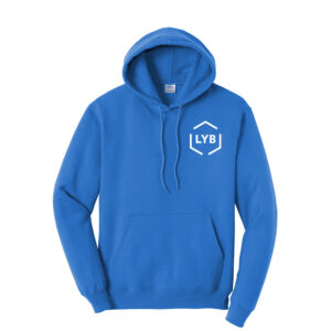 LYB Unisex Fleece Hooded Sweatshirt-Royal