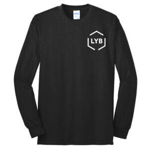 LYB Unisex Cotton Long Sleeve Tee-Black