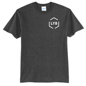 LYB Unisex Short Sleeve Tee-Dark Heather Grey