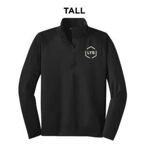 LYB Men Sport-Tek TALL Sport-Wick Stretch 1/2-Zip Pullover-Black