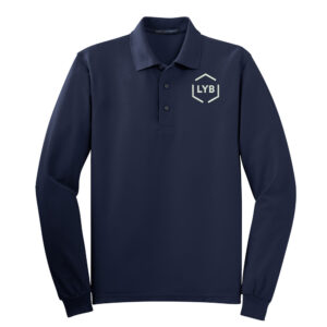 LYB Port Authority Tall Silk Touch Long Sleeve Polo Men-navy