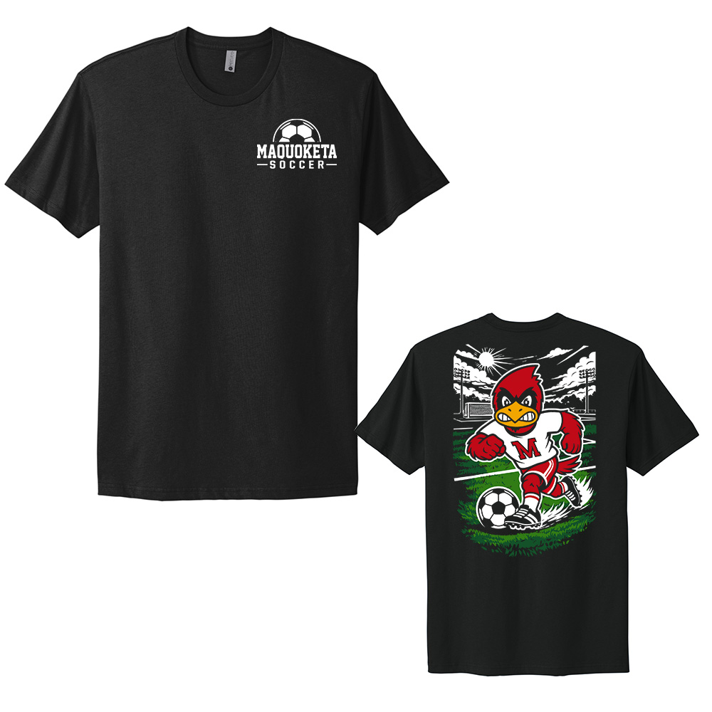 Maquoketa Soccer Unisex Preimum Short Sleeve Tee-Black