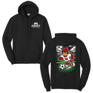 Maquoketa Soccer Unisex Fleece Hooded Sweatshirt-Black