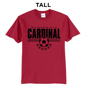 Maquoketa Soccer Tall Short Sleeve Tee-Red