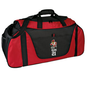 Maquoketa Soccer Port Authority Medium Two-Tone Duffel-Red/Black