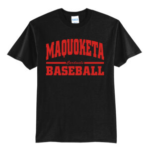 Maq Baseball Unisex Short Sleeve Tee-Black