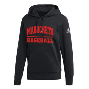 Maq Baseball Adidas Fleece Hooded Sweatshirt- Black