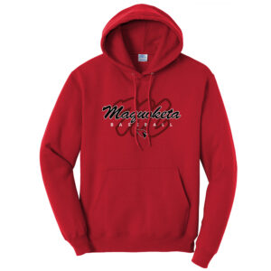 Maq Baseball Unisex Fleece Hooded Sweatshirt-Red
