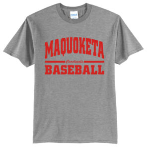 Maq Baseball Unisex Short Sleeve Tee-Athletic Heather